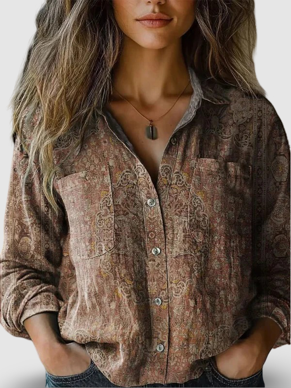 Hania – Women's Vintage Art Print Shirt