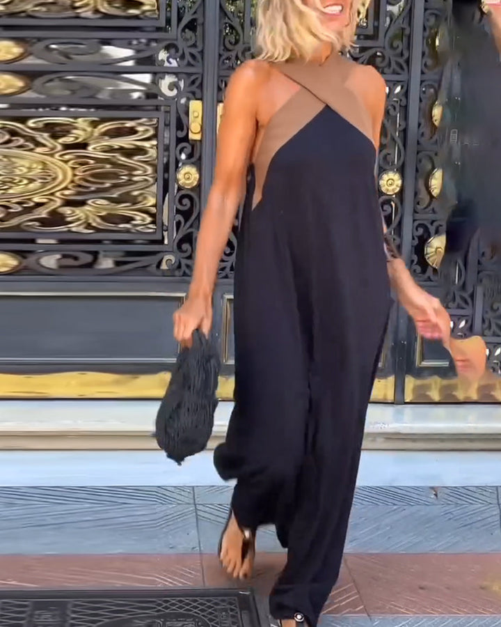 Avalon – Women’s Long Dress with Crossover Neckline