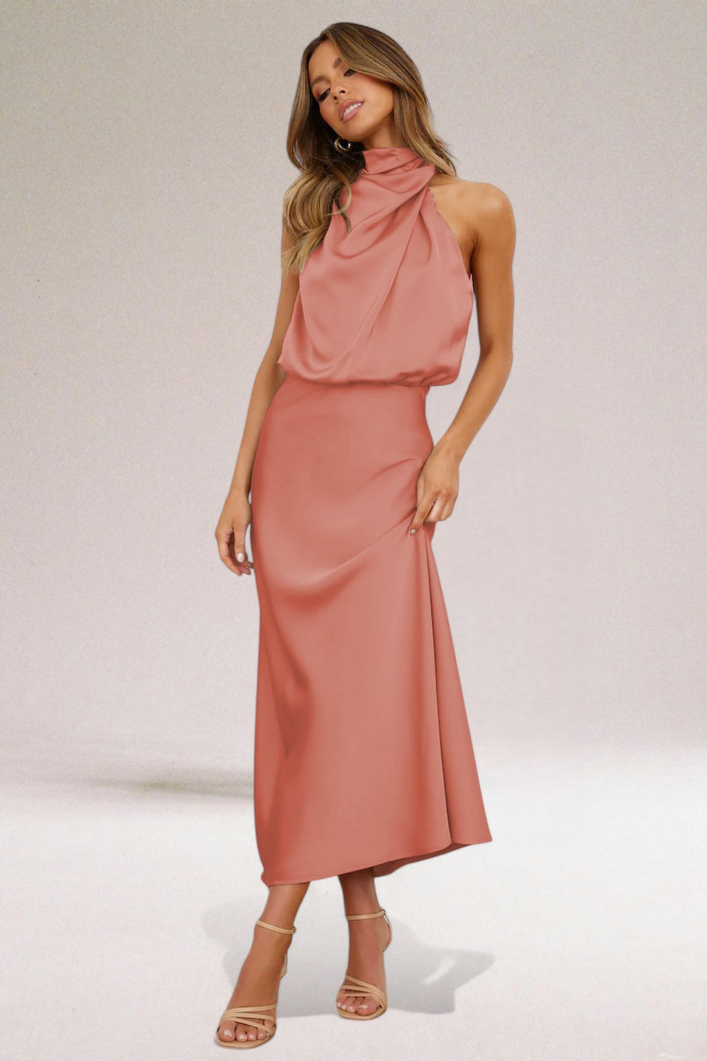Ember – Women's Glamorous Halter Maxi Dress