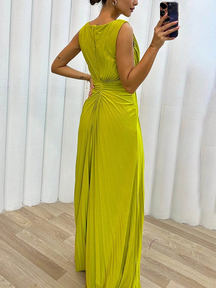 Blakely – Pleated Maxi Evening Dress