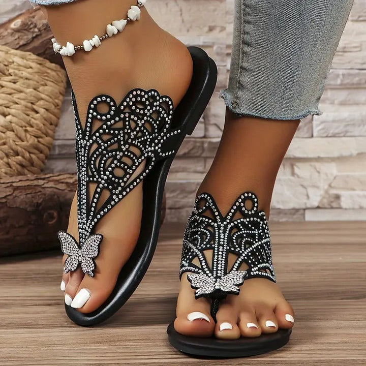 Vrai – Stylish Leather Sandal with Butterfly Cover