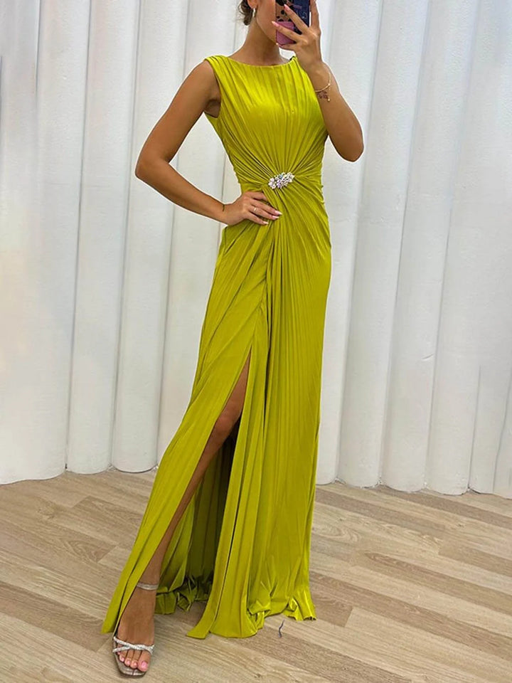 Blakely – Pleated Maxi Evening Dress