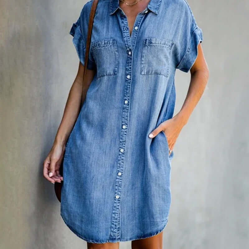 True – Elegant Denim Dress