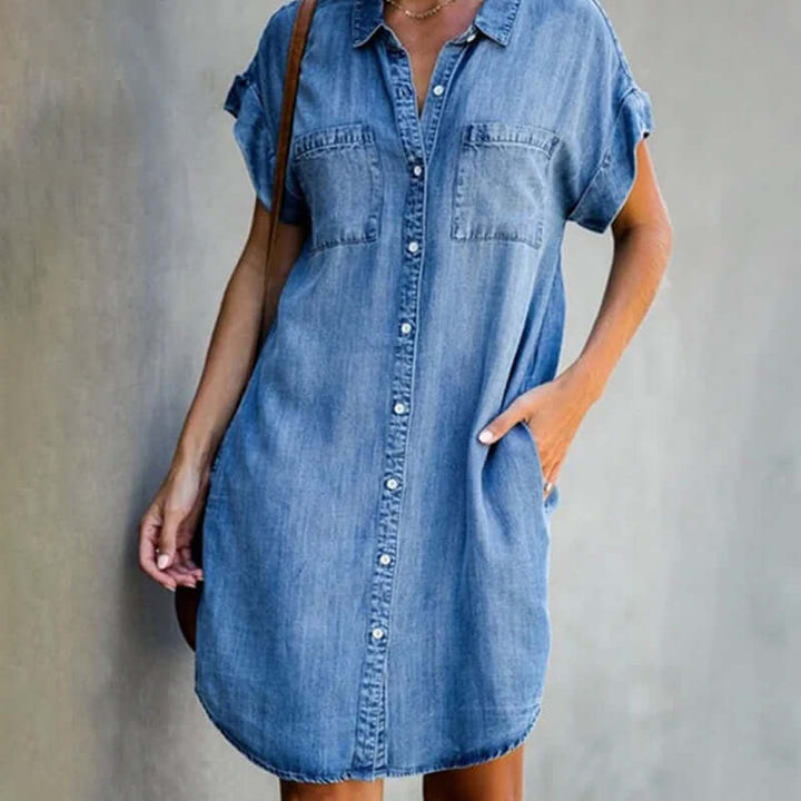 True – Elegant Denim Dress