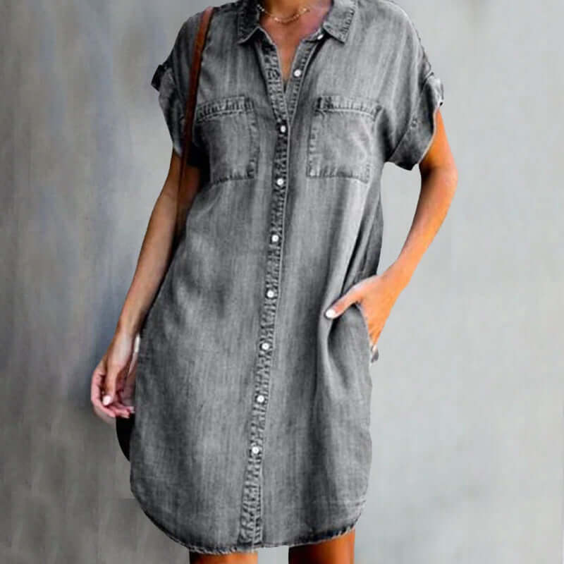 True – Elegant Denim Dress