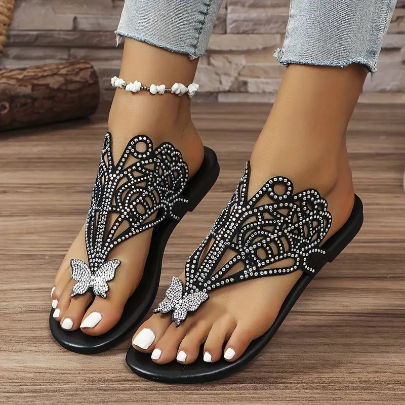 Vrai – Stylish Leather Sandal with Butterfly Cover
