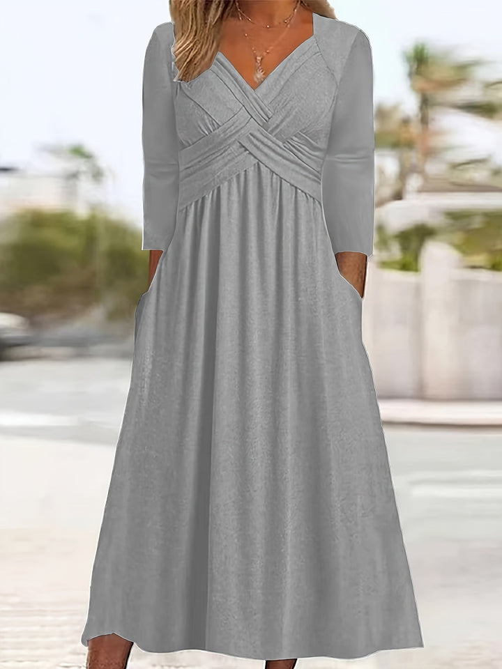 Sage – Cross Front Midi Dress
