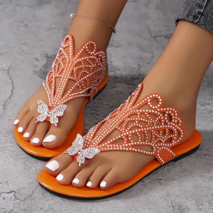 Vrai – Stylish Leather Sandal with Butterfly Cover