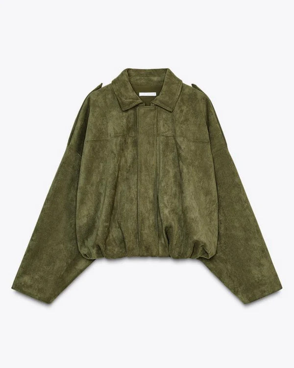 Ora – Suede Bomber Jacket