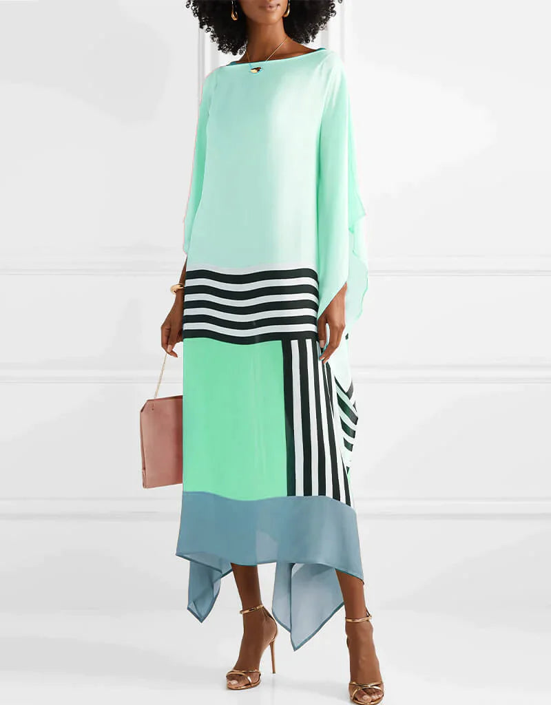 Aleah – Bold Striped Patchwork Dress