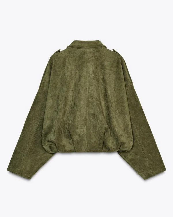 Ora – Suede Bomber Jacket