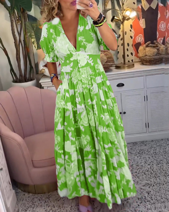 Avalon – Floral V-Neck Dress