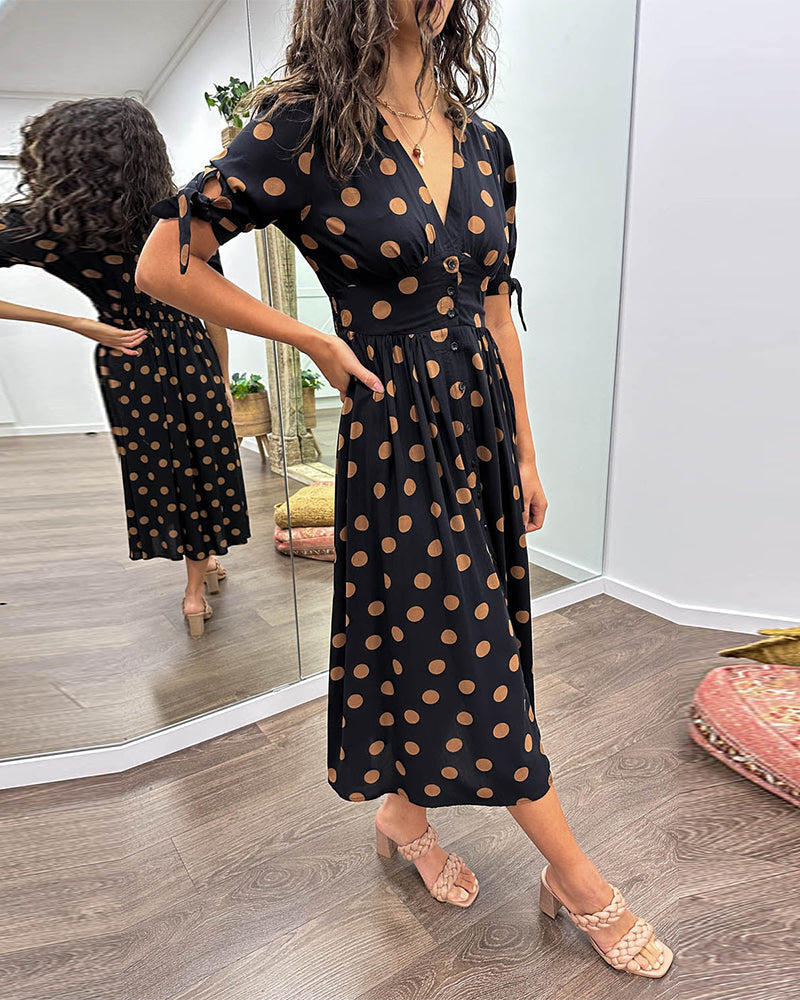 Jasmine – Elegant Dress with Deep V-neck