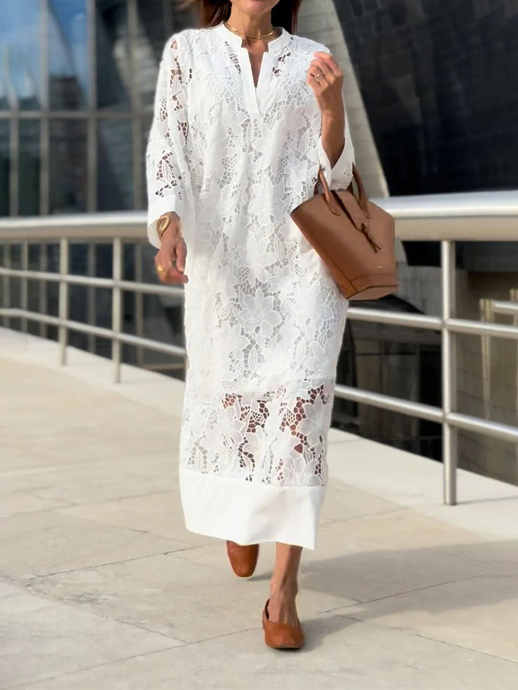 Clover - Modern Flowing Refined Lace Dress