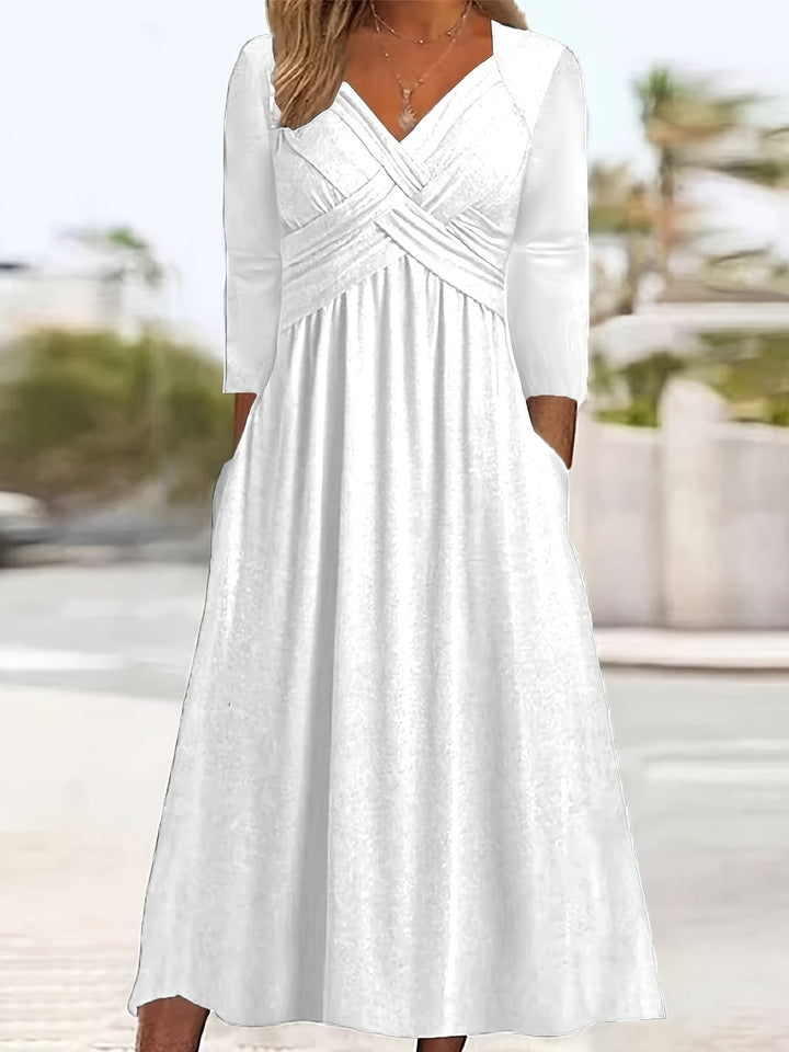 Sage – Cross Front Midi Dress