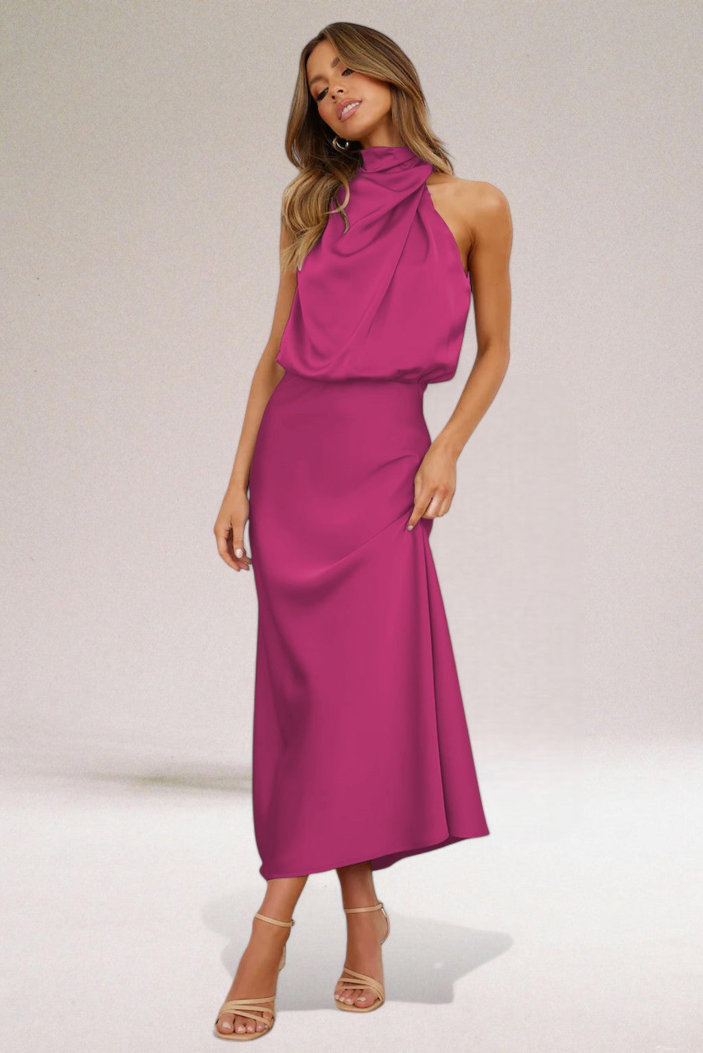 Ember – Women's Glamorous Halter Maxi Dress