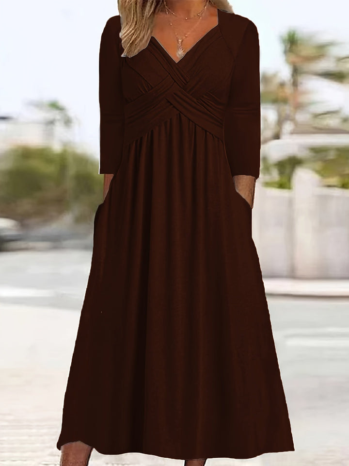 Sage – Cross Front Midi Dress