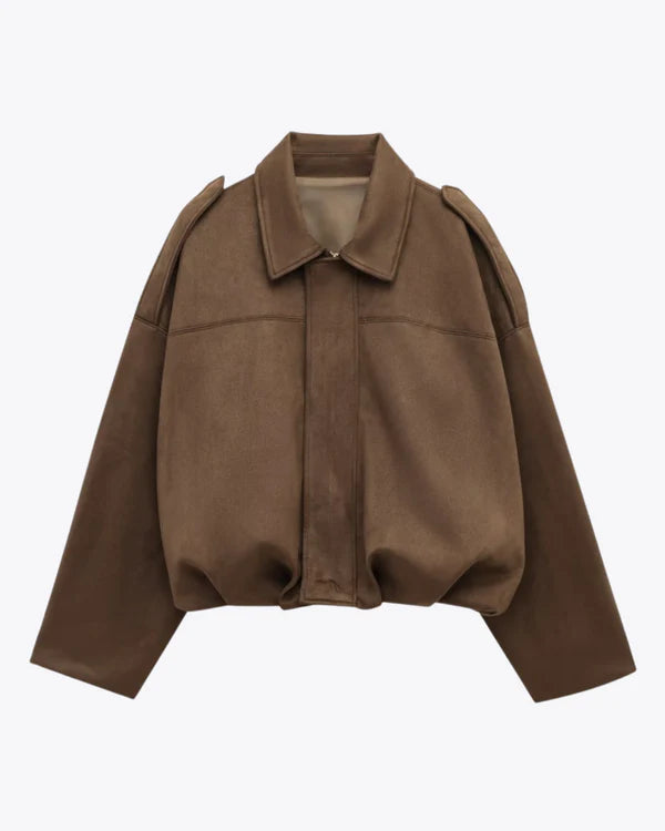 Ora – Suede Bomber Jacket