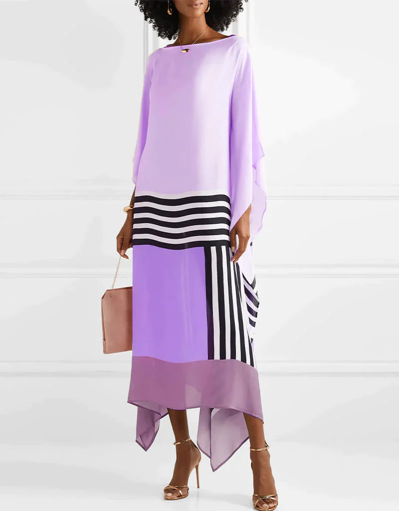 Aleah – Bold Striped Patchwork Dress