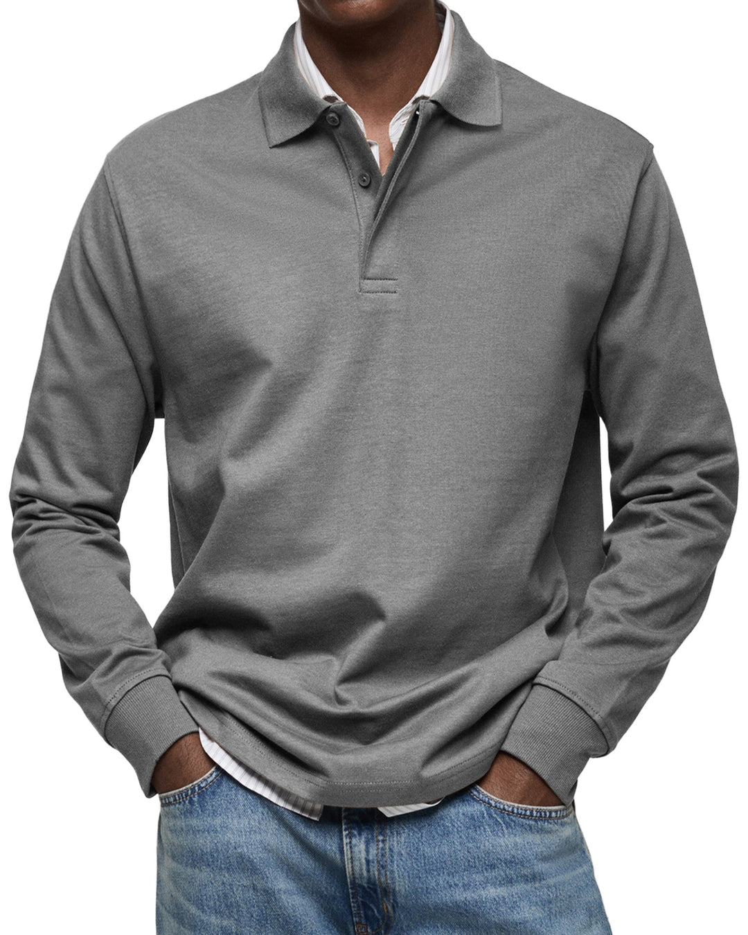Thea – Casual Longsleeve Polo for Refined Comfort