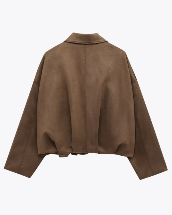 Ora – Suede Bomber Jacket