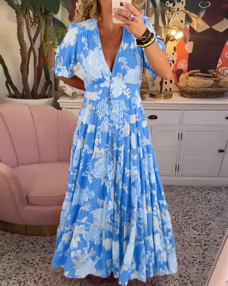 Avalon – Floral V-Neck Dress