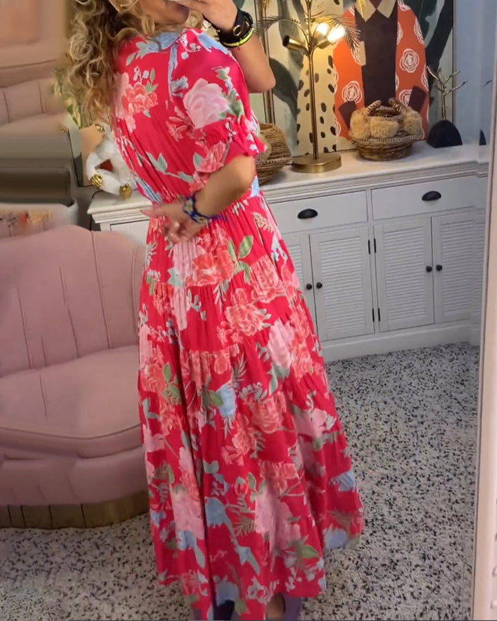 Avalon – Floral V-Neck Dress