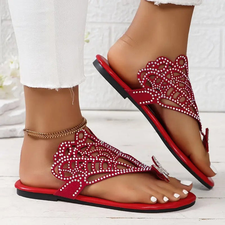 Vrai – Stylish Leather Sandal with Butterfly Cover