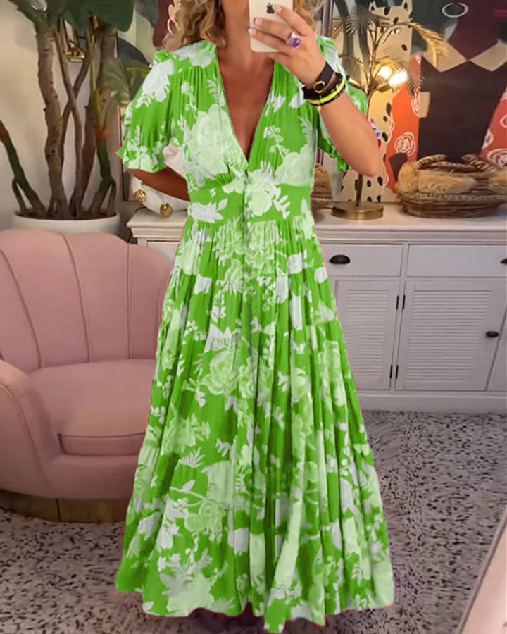 Avalon – Floral V-Neck Dress