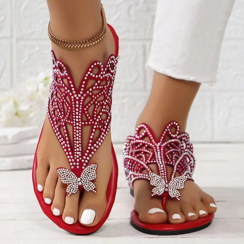 Vrai – Stylish Leather Sandal with Butterfly Cover