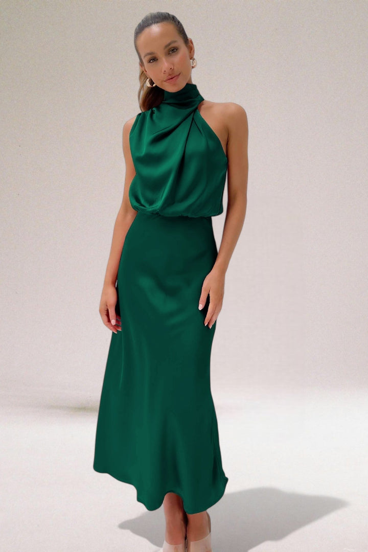 Ember – Women's Glamorous Halter Maxi Dress