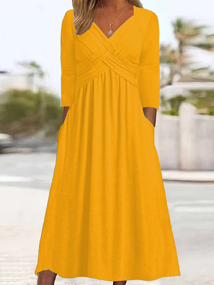 Sage – Cross Front Midi Dress