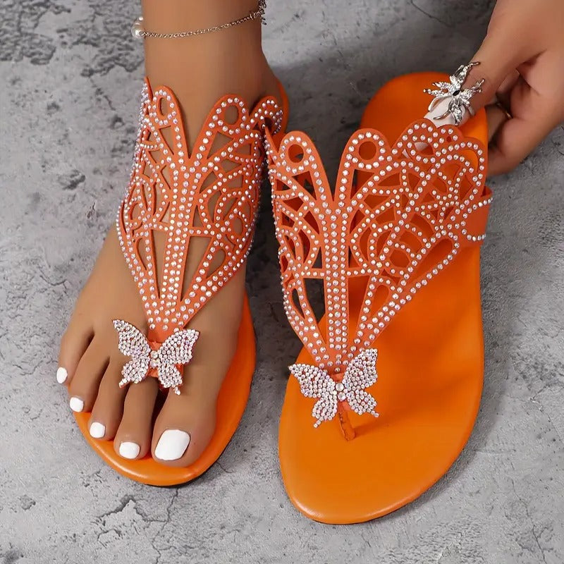 Vrai – Stylish Leather Sandal with Butterfly Cover