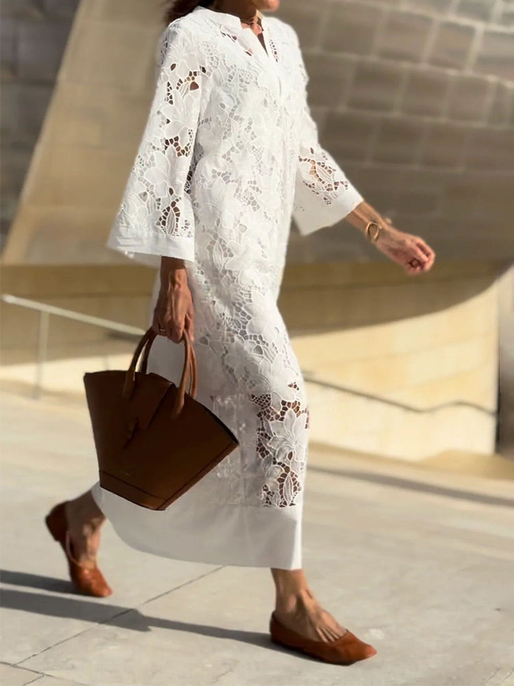 Clover - Modern Flowing Refined Lace Dress