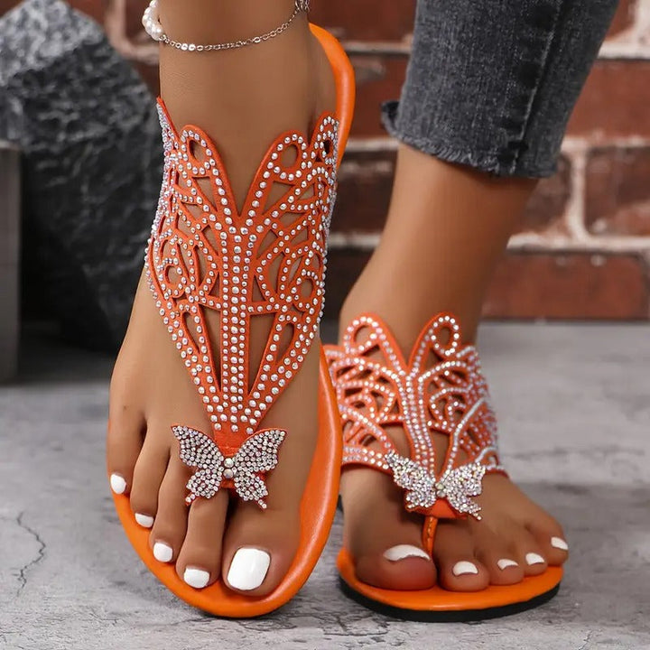 Vrai – Stylish Leather Sandal with Butterfly Cover