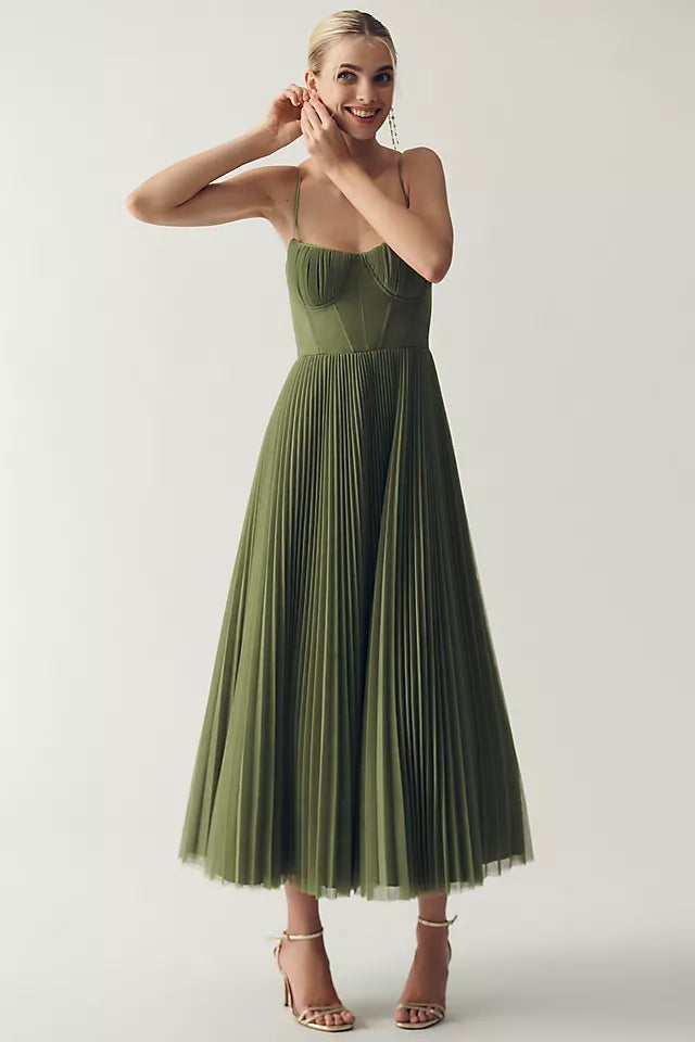 Jovie – Pleated Tulle Maxi Dress