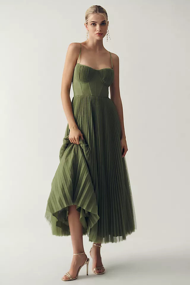 Jovie – Pleated Tulle Maxi Dress