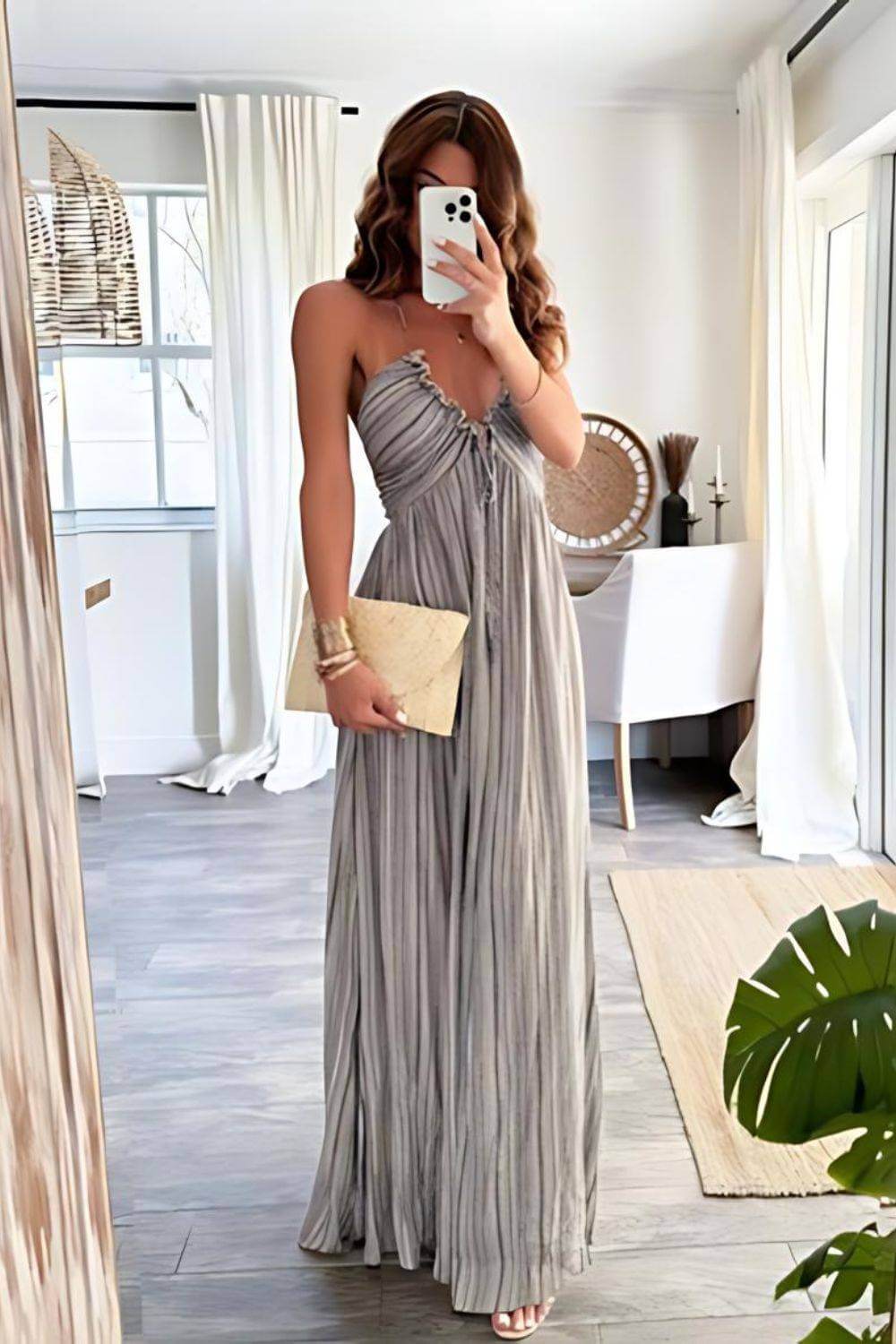 Sienna – Chic Pleated Maxi Dress