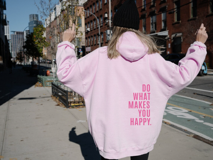 Lena – Oversized Hoodie for Comfort and Positivity