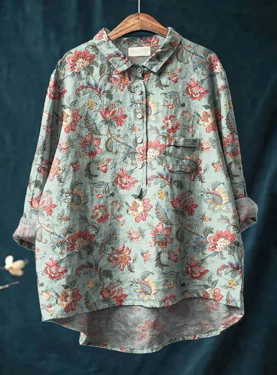 Isla – Floral Blouse for Effortless Elegance