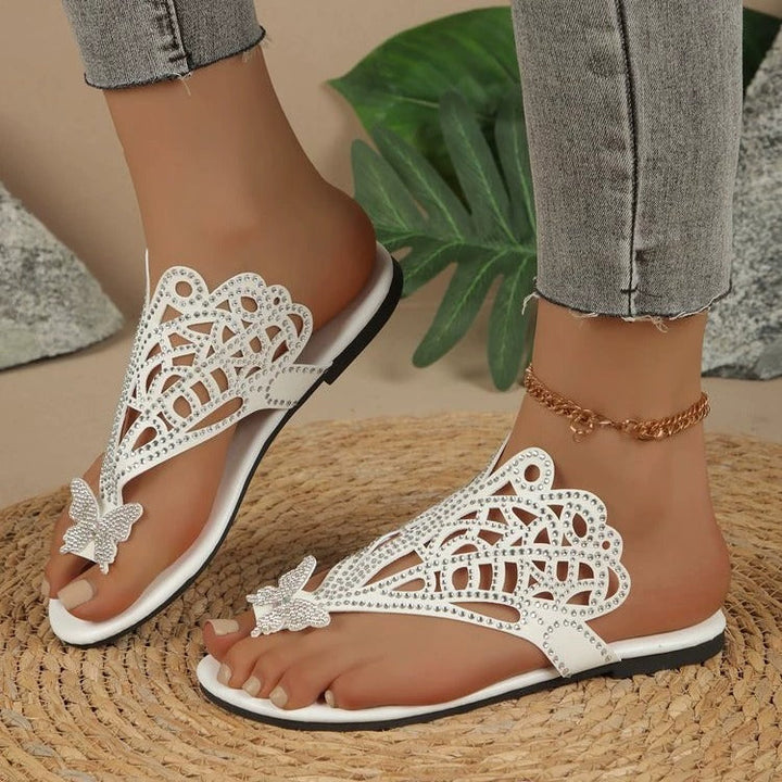 Vrai – Stylish Leather Sandal with Butterfly Cover