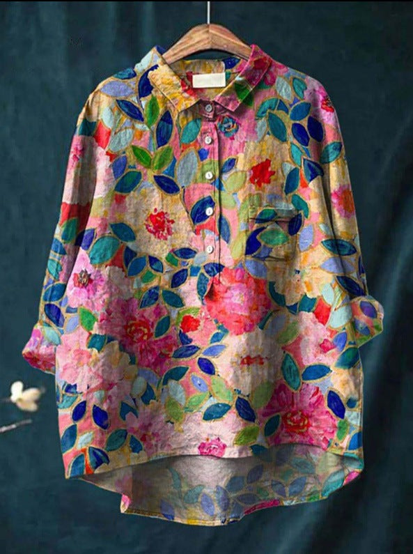 Isla – Floral Blouse for Effortless Elegance