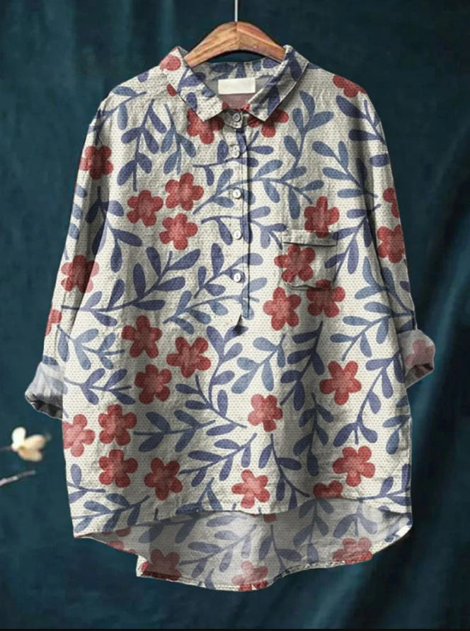 Isla – Floral Blouse for Effortless Elegance