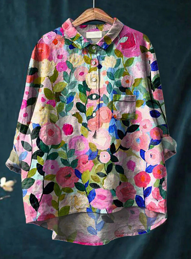 Isla – Floral Blouse for Effortless Elegance