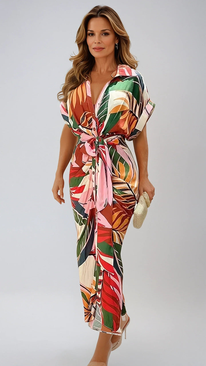 The Tropical Elegance Maxi Dress