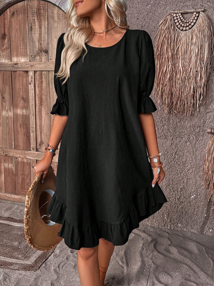 Cerise – Ruffle Hem Dress
