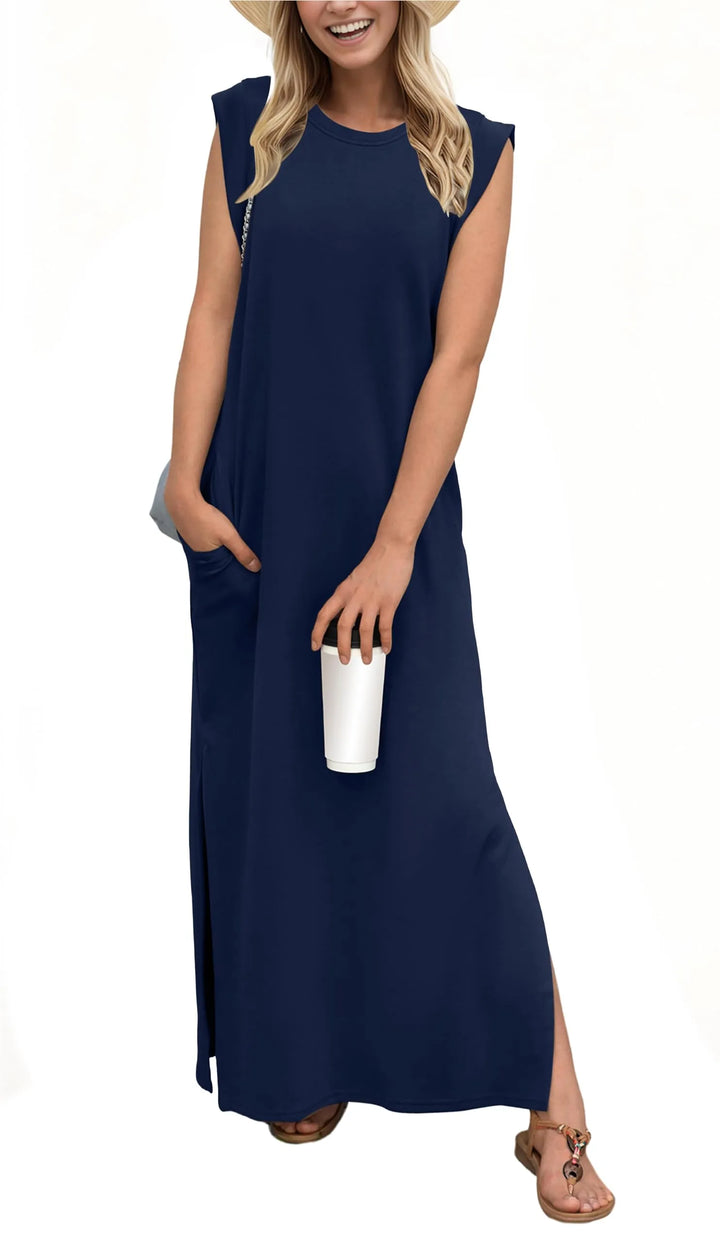 Elara – Cozy Maxi Dress for Effortless Days