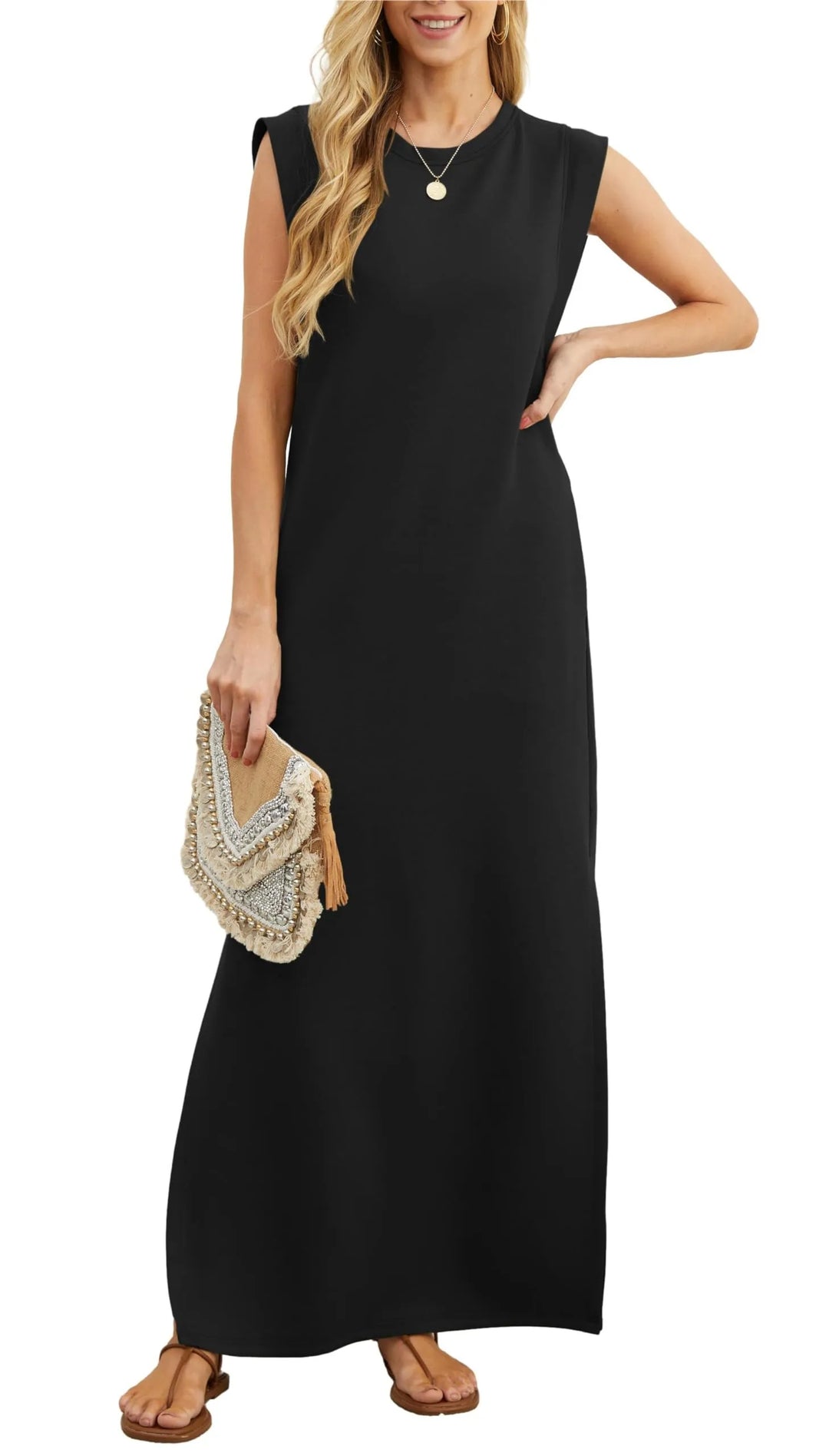 Elara – Cozy Maxi Dress for Effortless Days