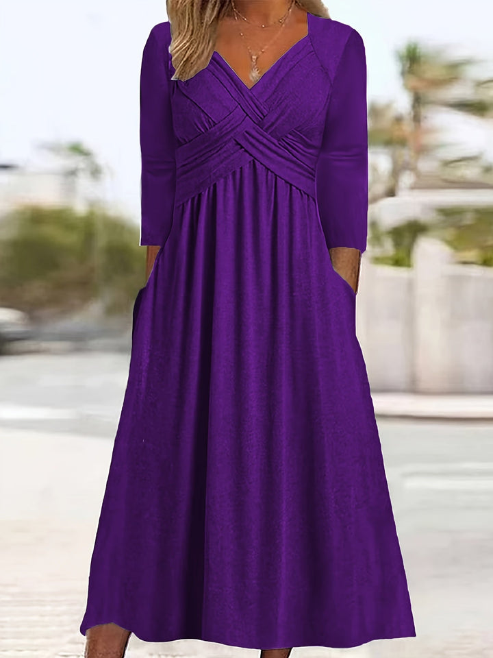 Sage – Cross Front Midi Dress