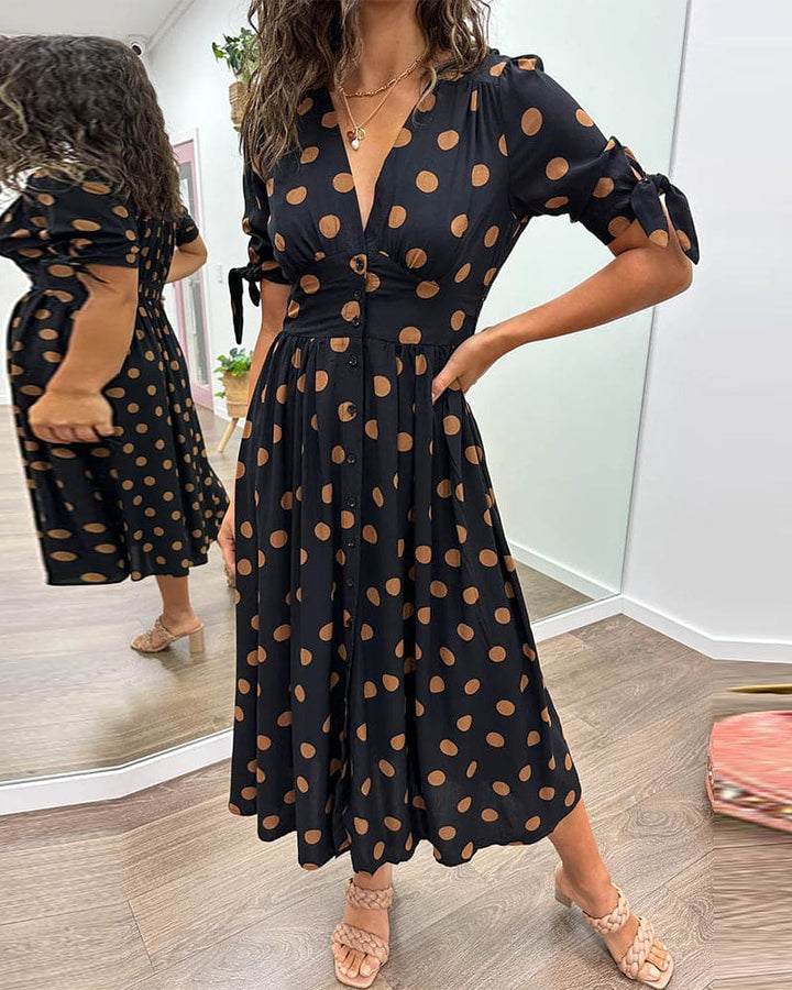 Jasmine – Elegant Dress with Deep V-neck